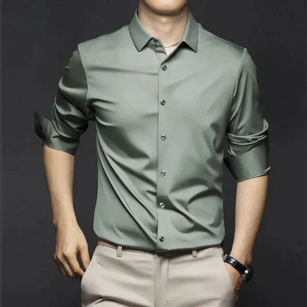 Camisa Hombre Elástica Primavera Corte Slim