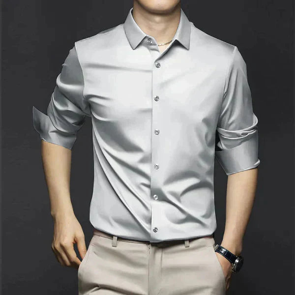 Camisa Hombre Elástica Primavera Corte Slim