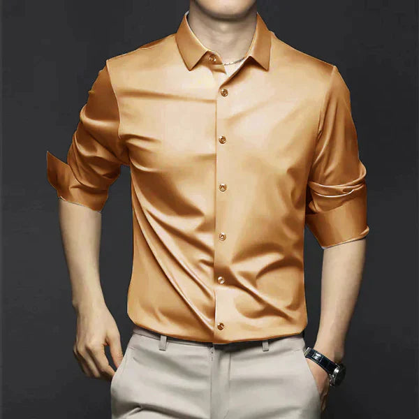 Camisa Hombre Elástica Primavera Corte Slim
