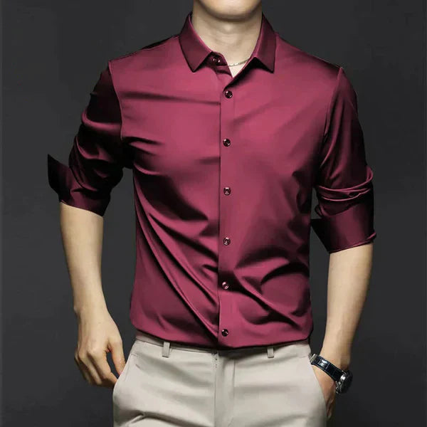 Camisa Hombre Elástica Primavera Corte Slim