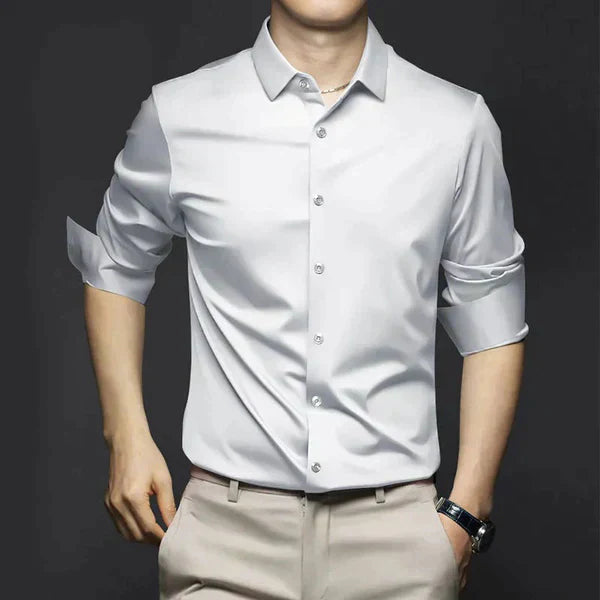 Camisa Hombre Elástica Primavera Corte Slim
