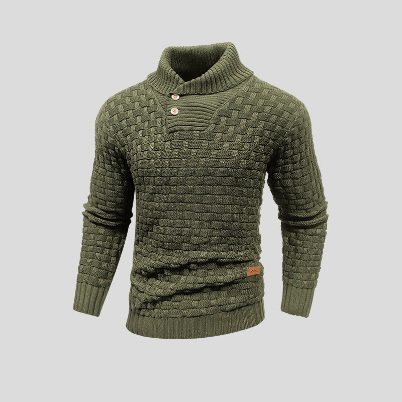 Jersey Hombre de Punto Texturizado Cuello con Botones