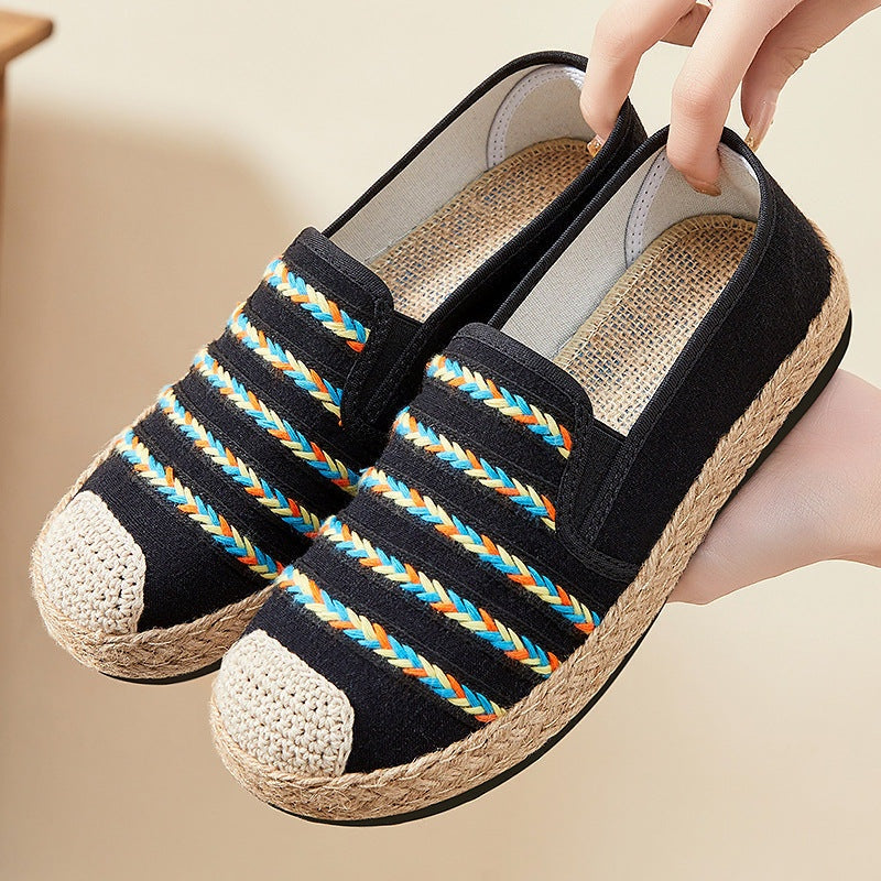 Alpargatas Planas Mujer Yute Cordones - Mavetta