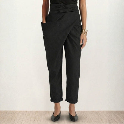 Pantalón Palazzo Mujer Cintura Alta Lazo Ajustable