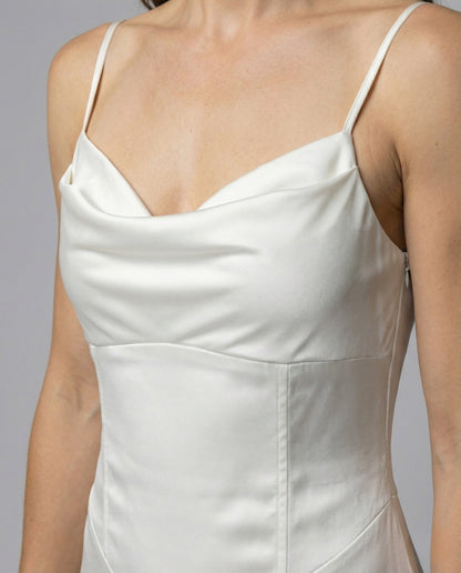 Vestido Largo Mujer Satén Tirantes Estilo Lencero