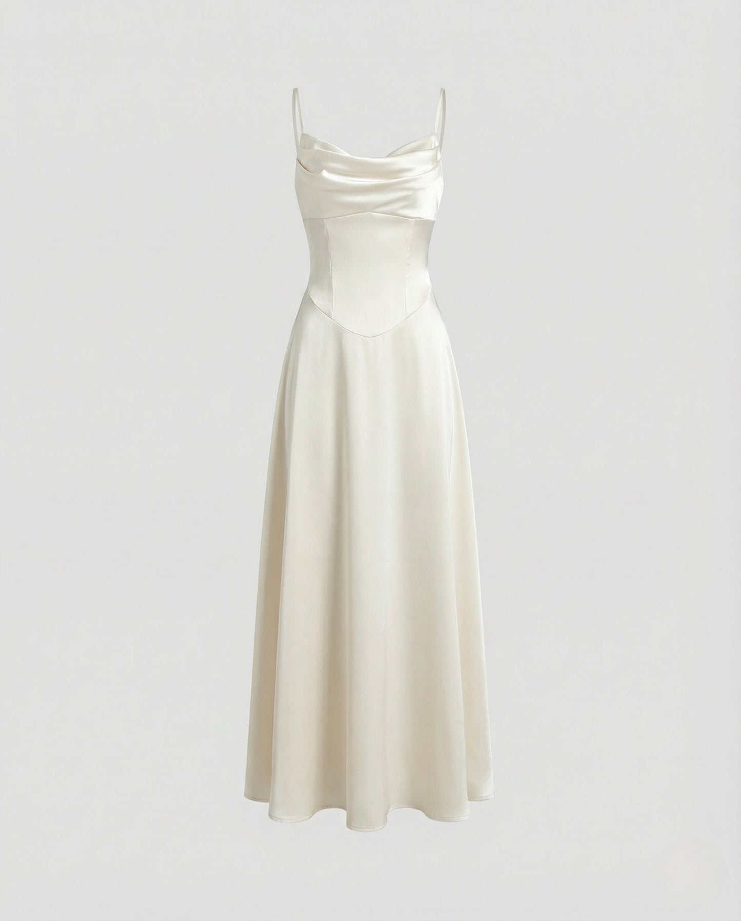 Vestido Largo Mujer Satén Tirantes Estilo Lencero