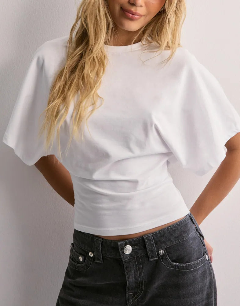Camisa cropped mujer Algodón estilo relajado oversize