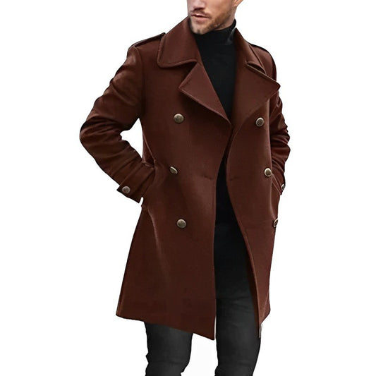 Blazer largo hombre con doble botonadura elegante - Mavetta