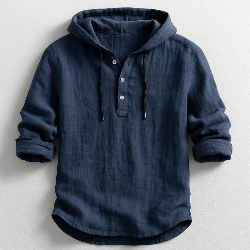 Camiseta con capucha hombre algodón transpirable estilo casual