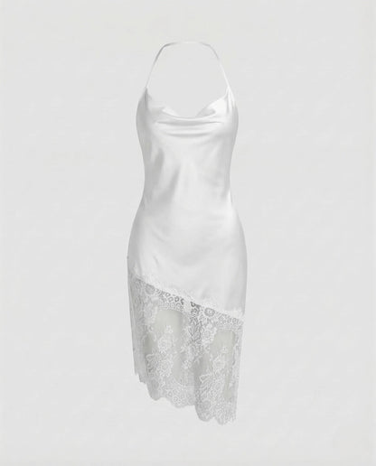 Vestido Lencero Mujer de Encaje Tirantes Ajustados