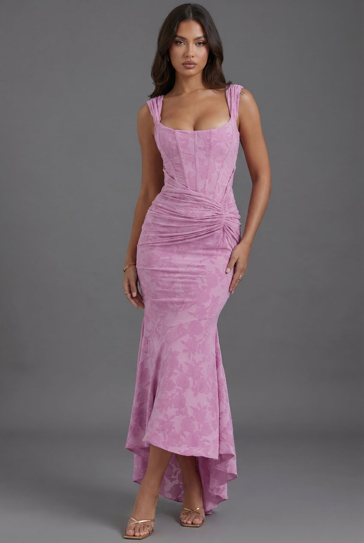 Vestido Largo Mujer Fiesta Corsé Ajustado y Cola de Pez - Mavetta