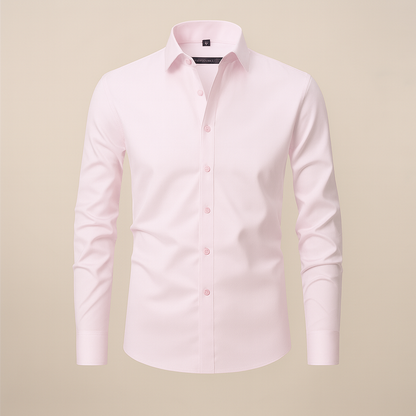 Camisa Hombre Algodón Corte Entallado Manga Larga