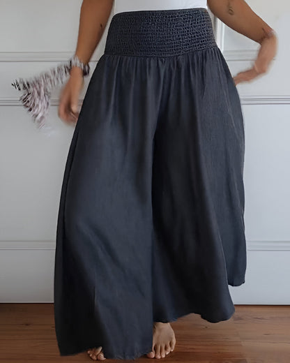 Pantalón Lounge Mujer Pierna Ancha Cintura Alta