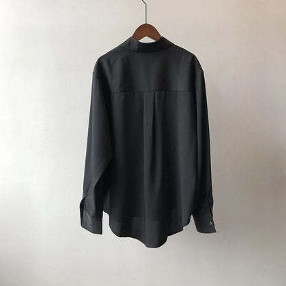 Blusa Mujer de Satén Corte Clásico Estilo Refinado