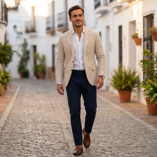 Blazer Hombre Ligero Primavera Corte Elegante - Mavetta