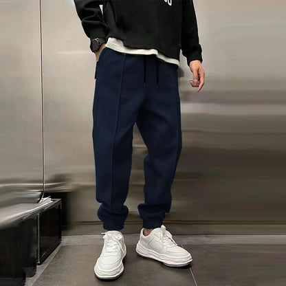 Pantalones Jogger Hombre Algodón Cálido Ajuste Moderno