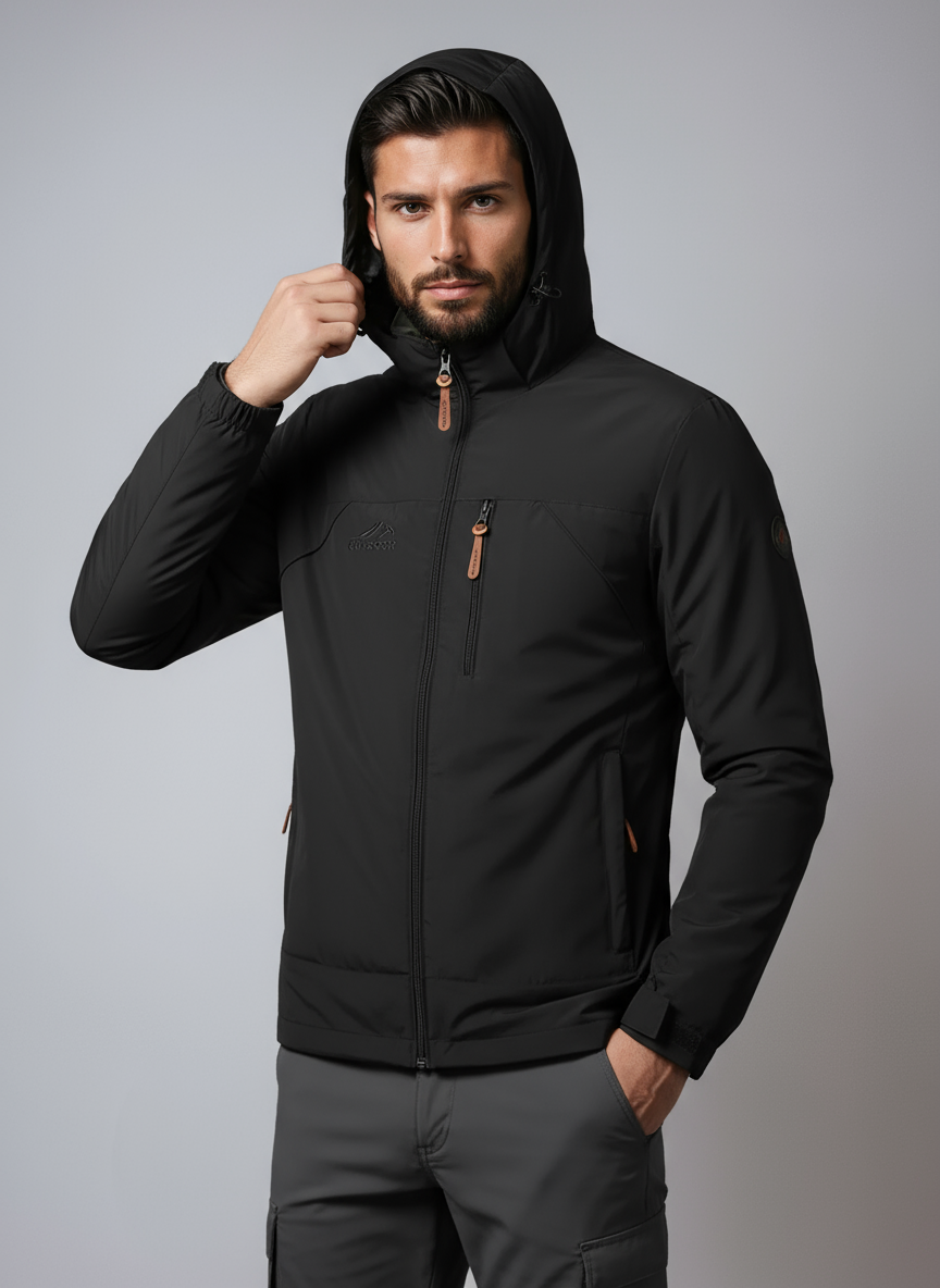 Chaqueta impermeable hombre cortavientos ligera