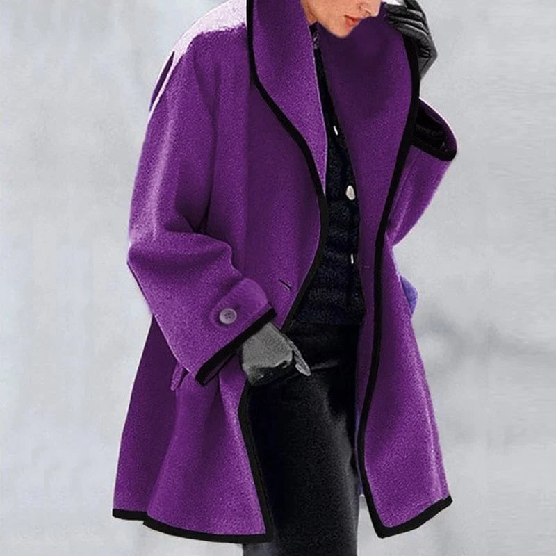 Abrigo Trench Mujer Doble Botonadura Invierno Oversize