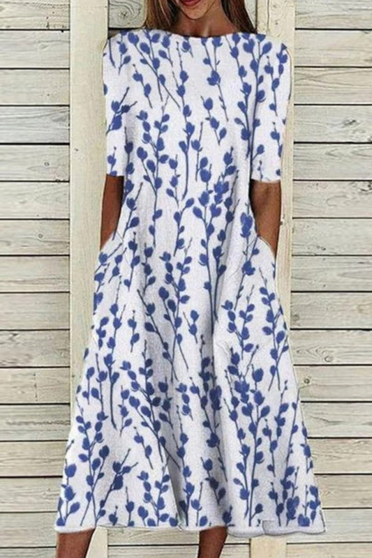 Vestido midi mujer con estampado y corte suelto - Mavetta