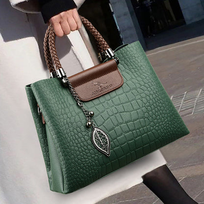 Bolso mujer de cuero con correa ajustable estilo clásico
