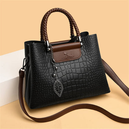 Bolso mujer de cuero con correa ajustable estilo clásico