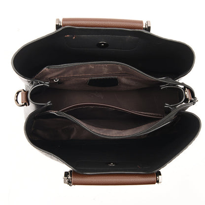 Bolso mujer de cuero con correa ajustable estilo clásico