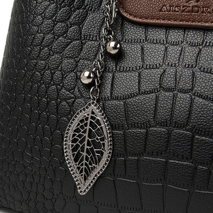Bolso mujer de cuero con correa ajustable estilo clásico