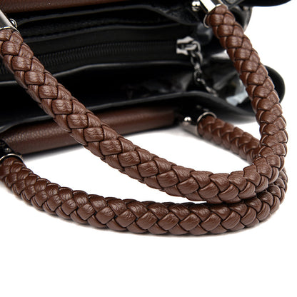 Bolso mujer de cuero con correa ajustable estilo clásico