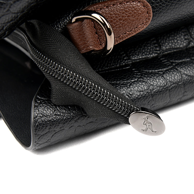 Bolso mujer de cuero con correa ajustable estilo clásico