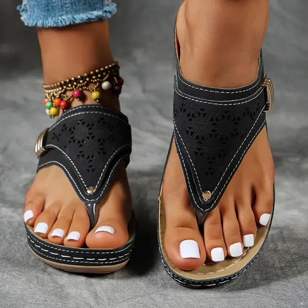 Sandalias Mujer Ortopédicas con Tiras Suela Acolchada