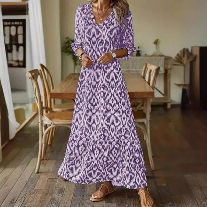 Vestido verano mujer Escote en V Mangas semicortas