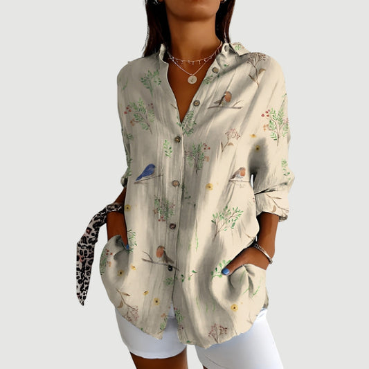 Blusa Mujer Algodón Cuello Clásico Botones - Mavetta