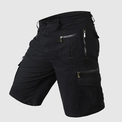 Pantalón Cargo Hombre Bolsillos Cremallera Corte Corto