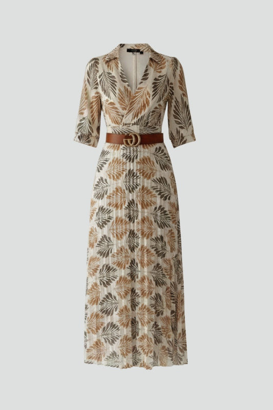 Vestido Largo Mujer Estampado Camisero Ajuste Relax - Mavetta