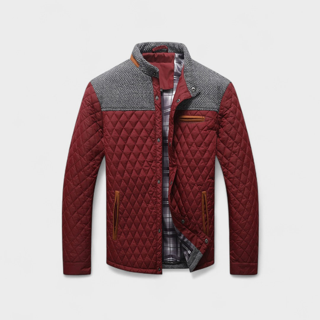 Chaqueta Hombre Acolchada Resistente Corte Clásico