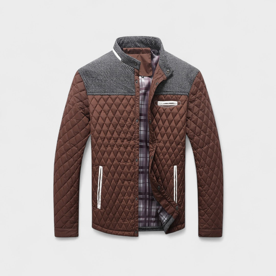 Chaqueta Hombre Acolchada Resistente Corte Clásico
