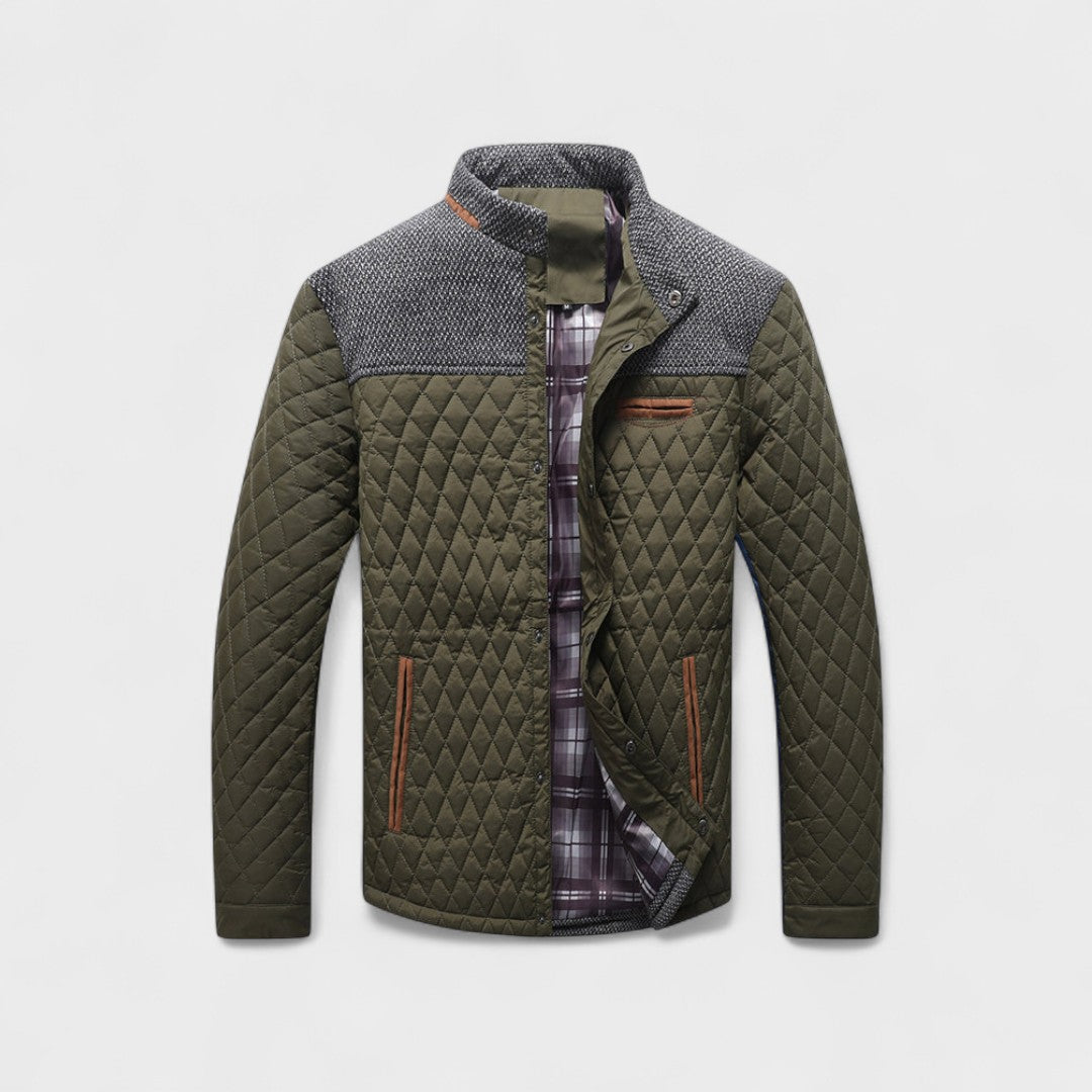Chaqueta Hombre Acolchada Resistente Corte Clásico