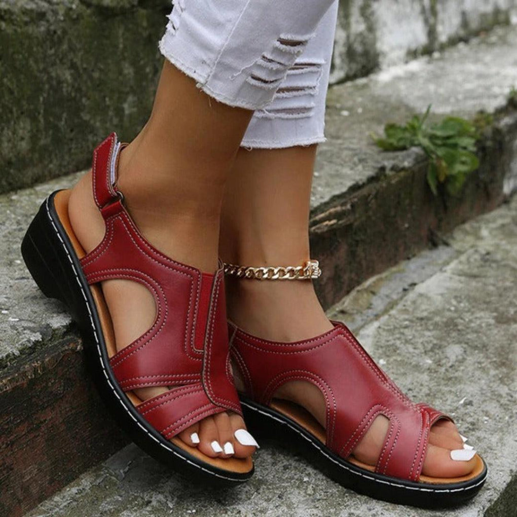Sandalias Plataforma Mujer Diseño Recortado Primavera