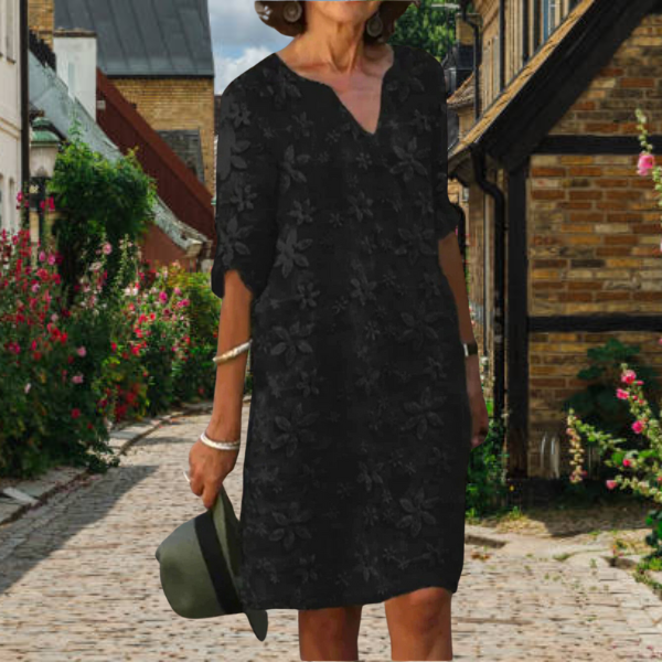 Vestido Mujer Bordado Ajuste Elegante para Invitadas y Eventos