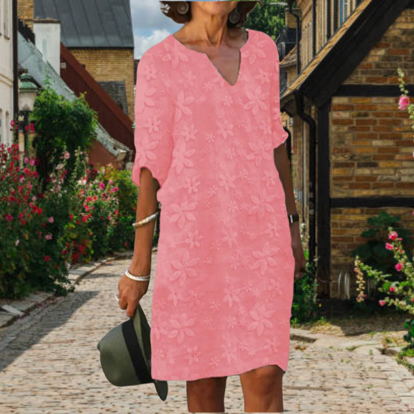 Vestido Mujer Bordado Ajuste Elegante para Invitadas y Eventos