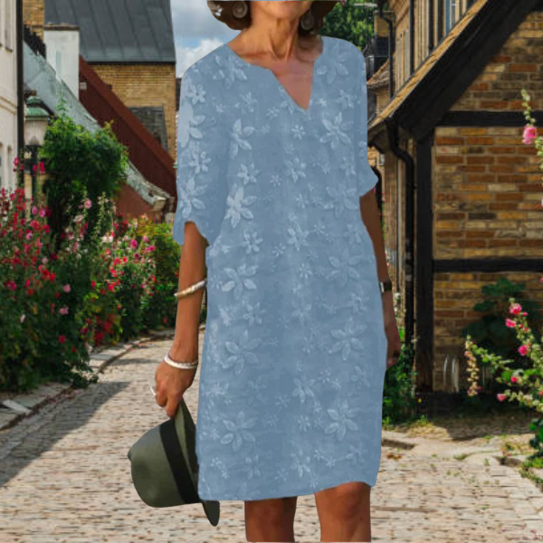 Vestido Mujer Bordado Ajuste Elegante para Invitadas y Eventos