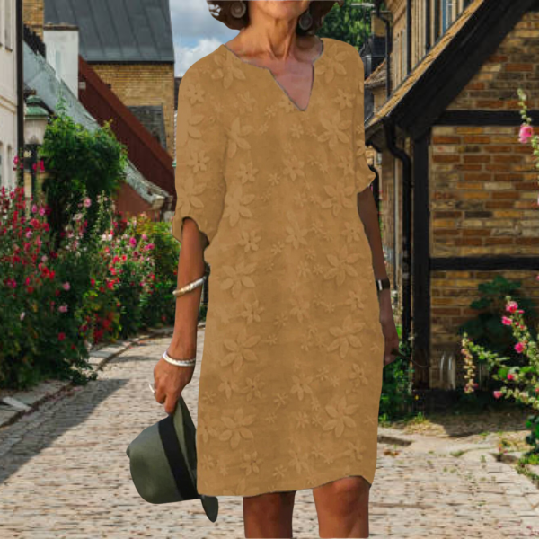 Vestido Mujer Bordado Ajuste Elegante para Invitadas y Eventos