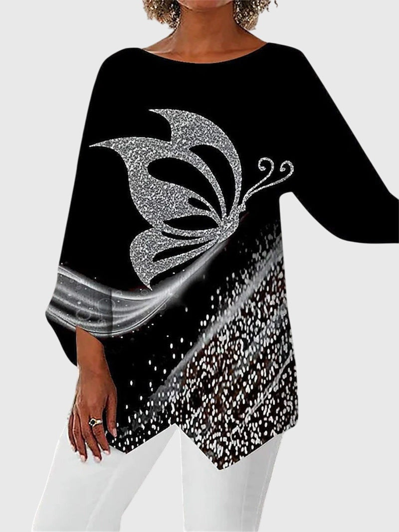 Blusa Mujer Estampada Manga Larga Ajuste Regular - Mavetta