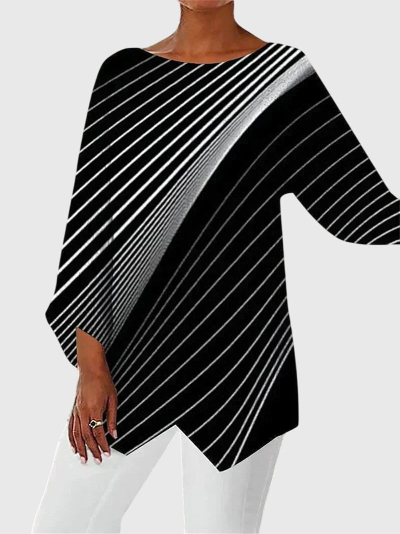 Blusa Mujer Estampada Manga Larga Ajuste Regular