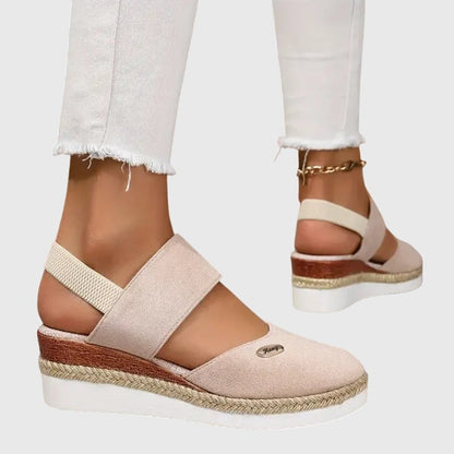 Sandalias Alpargatas Mujer Punta Cerrada Suela de Yute Plana