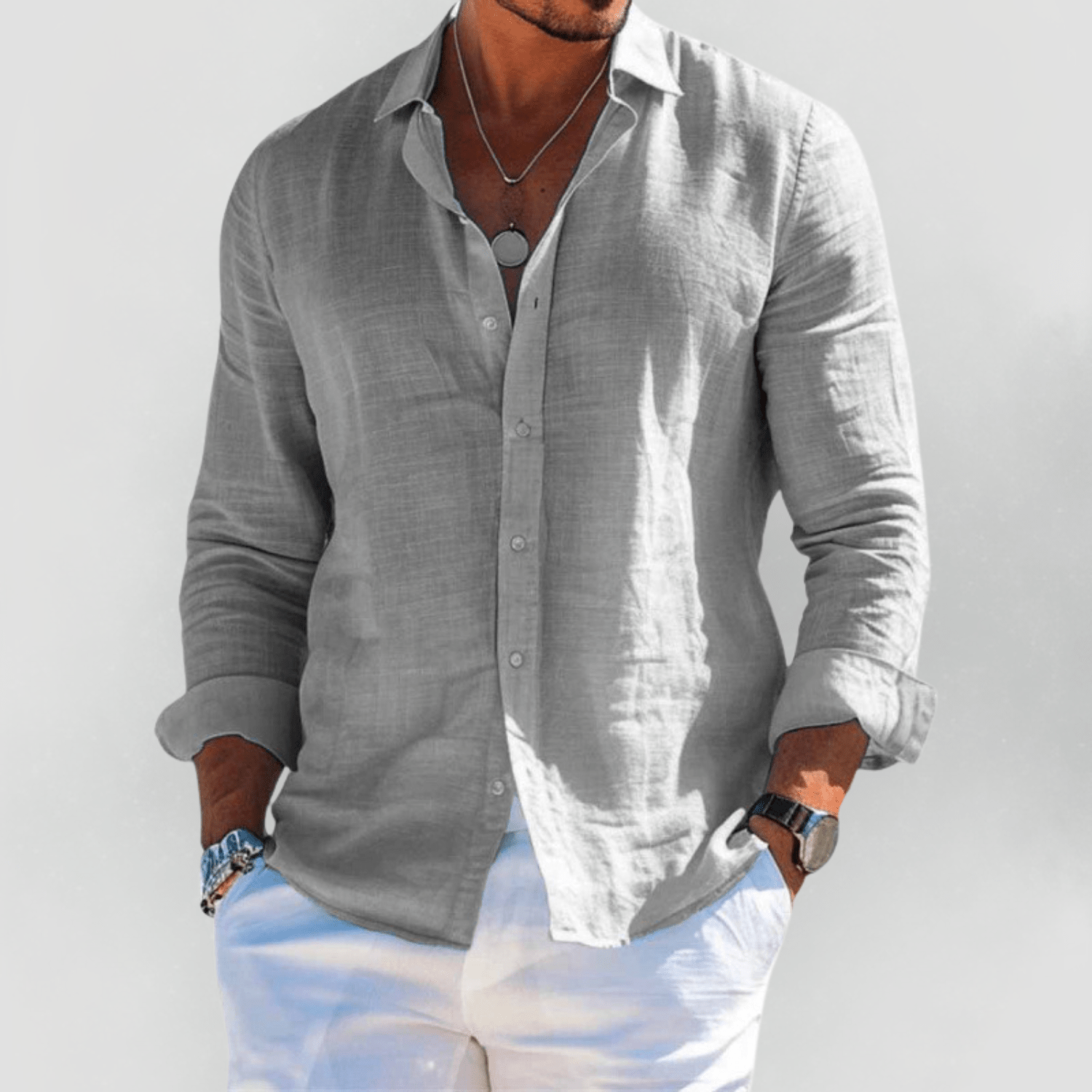 Camisa Hombre Verano Algodón Manga Corta - Mavetta