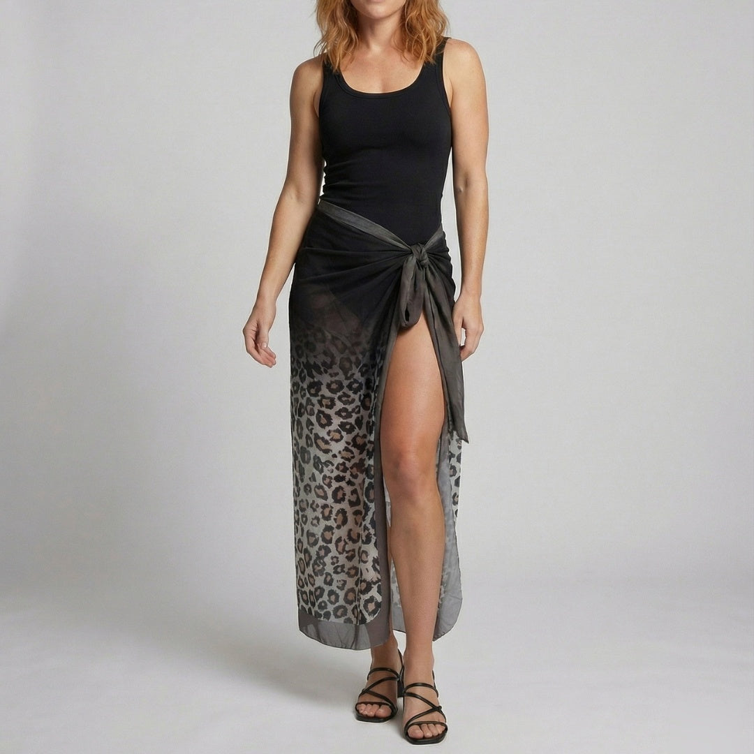 Pareo Envolvente Mujer Estampado Nudo Lateral