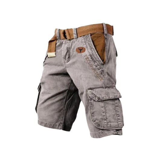 Bermudas Cargo Hombre Algodón Multibolsillos Cinturón Incluido - Mavetta