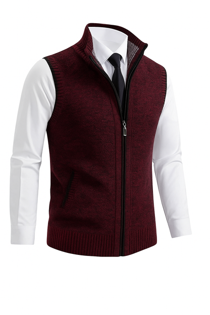 Chaleco Unisex de Punto con Cremallera Integral