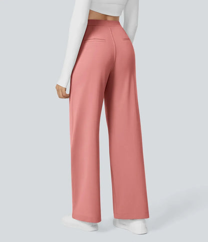 Pantalones Mujer Talle Alto Pierna Ancha Corte Amplio